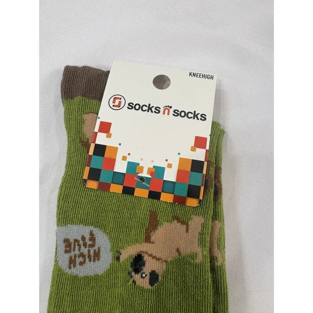 Socks N Socks Women’s One Size Pug Dog Knee high Socks 1 Pair